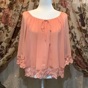 Sz L Sheer top
